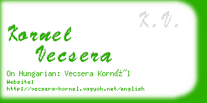 kornel vecsera business card